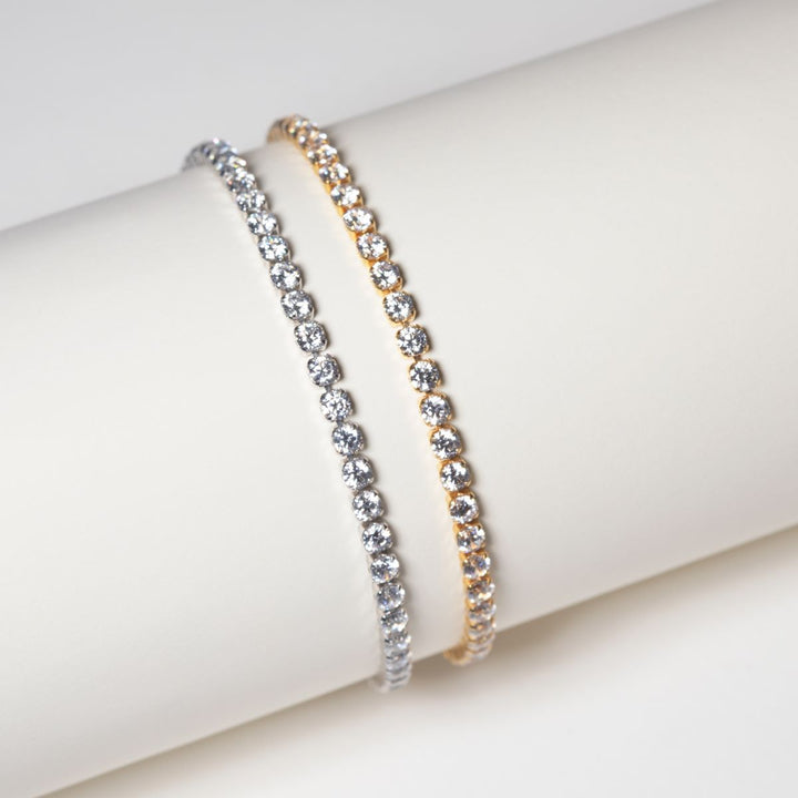 Sif Jakobs Silver Ellera Grande Bracelet - Silver with White Zirconia