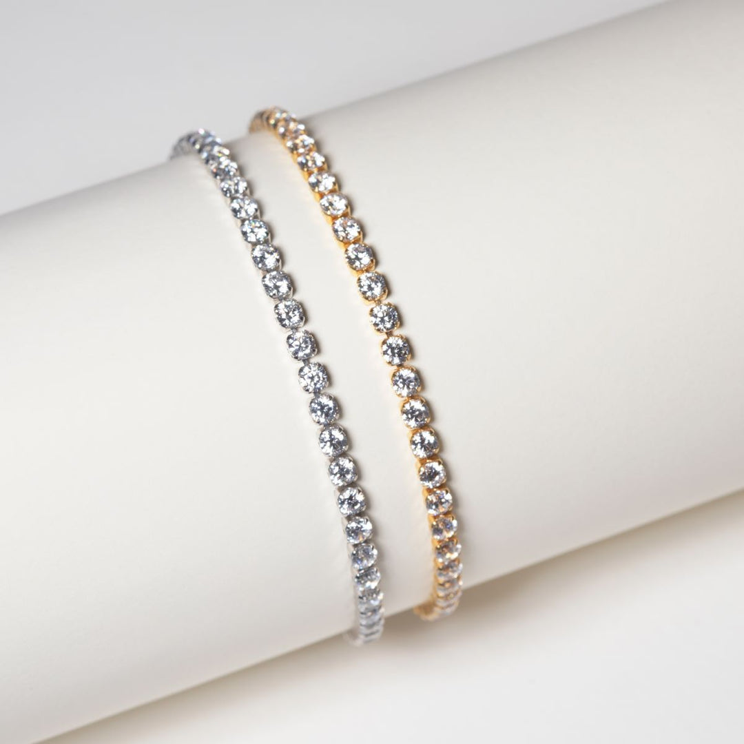 Sif Jakobs Silver Ellera Grande Bracelet - Silver with White Zirconia SJ-B2870-CZ