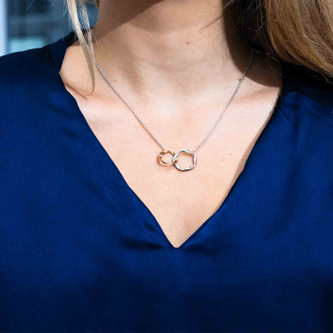 Sif Jakobs Cetara Pianura Due Necklace - Silver and Gold SJ-C1078-YG2