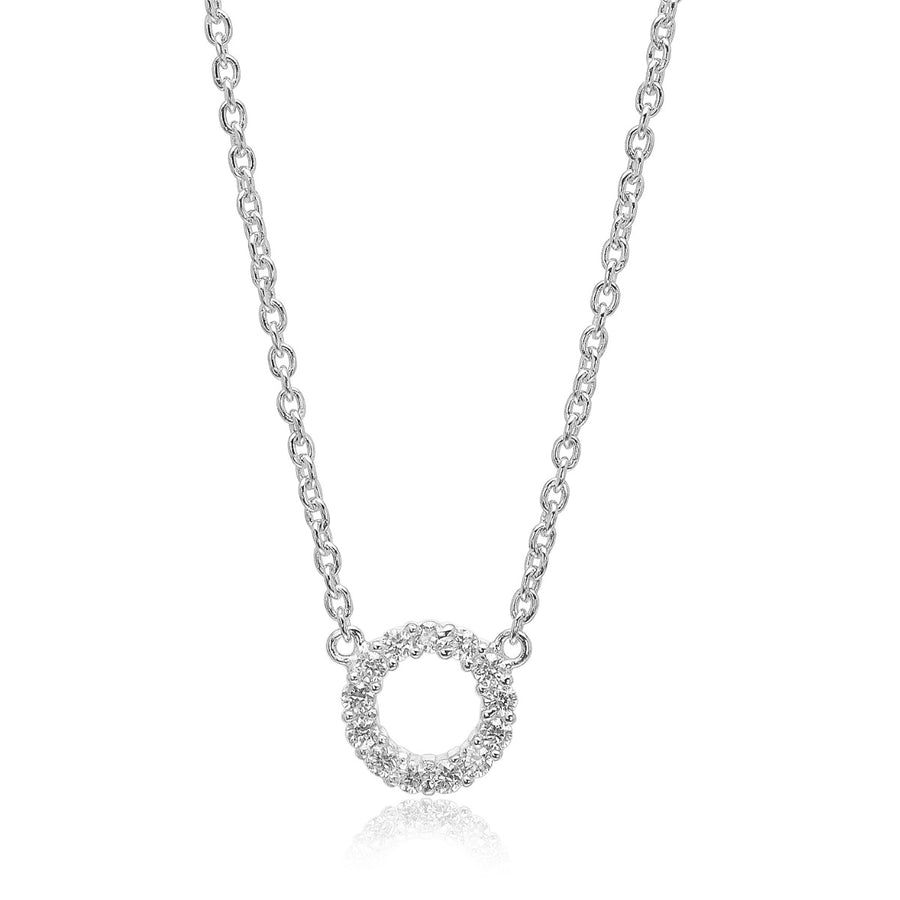Sif Jakobs Biella Piccolo Necklace - Silver with White Zirconia