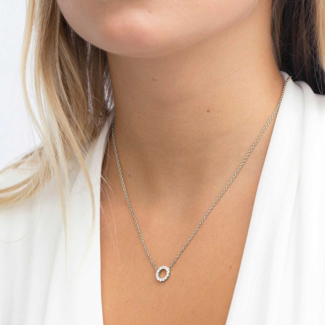 Sif Jakobs Biella Piccolo Necklace - Silver with White Zirconia