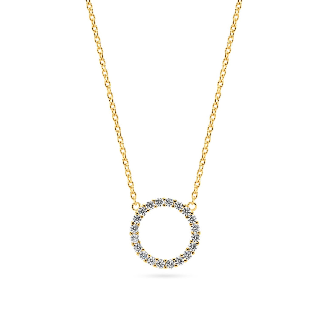 Sif Jakobs Biella Grande White Zirconia Gold Necklace