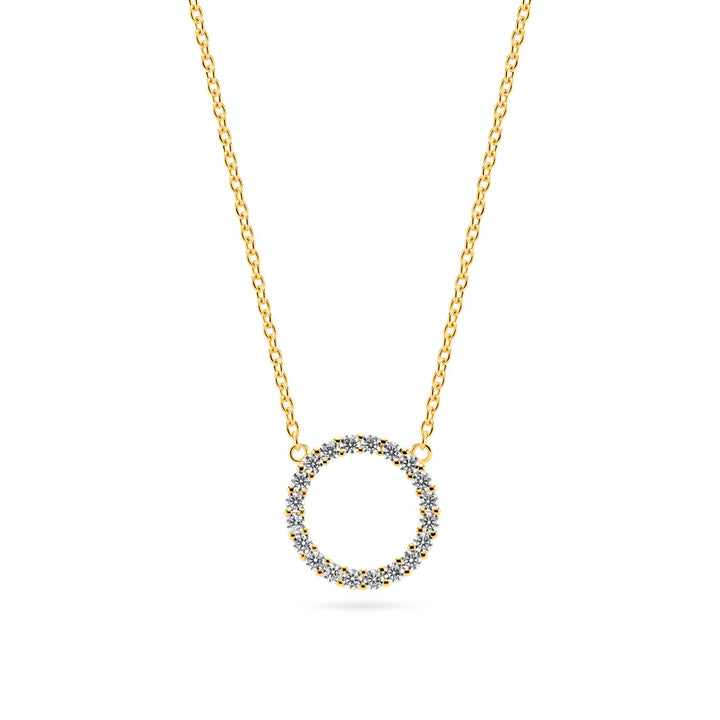 Sif Jakobs Biella Grande White Zirconia Gold Necklace
