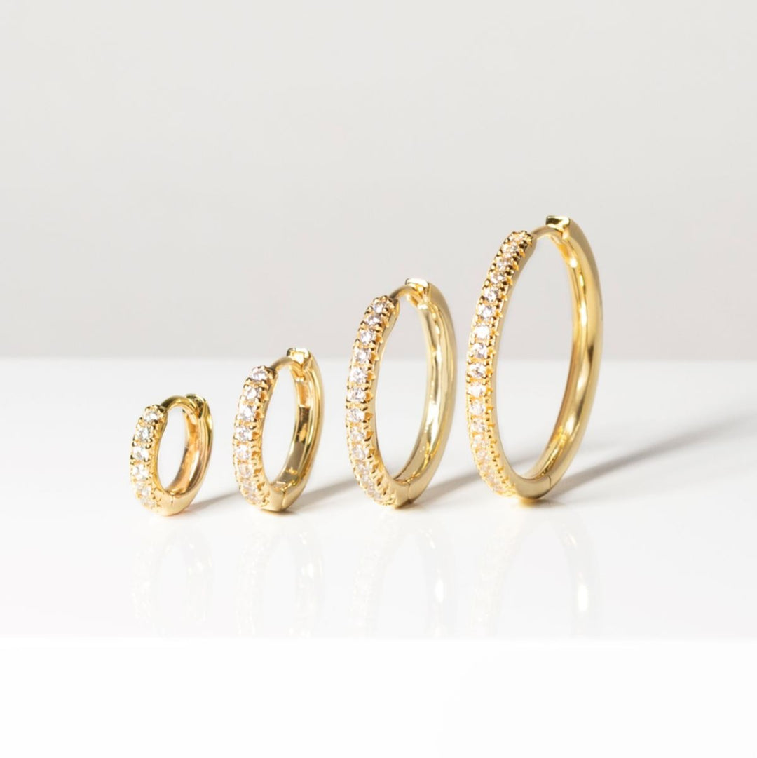 Sif Jakobs Ellera Piccolo Earrings - Gold and White Zirconia - SJ-E1066-CZYG