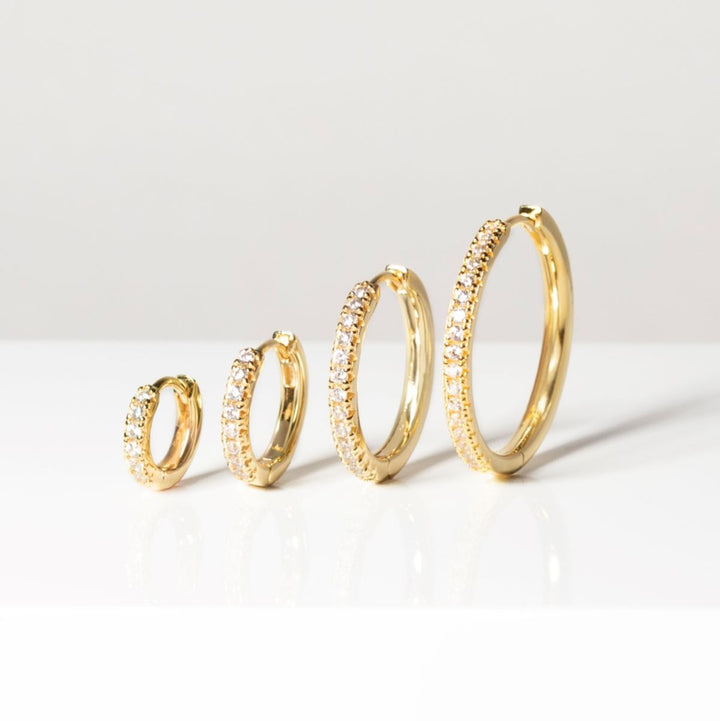 Sif Jakobs Ellera Piccolo Earrings - Gold and White Zirconia - SJ-E1066-CZYG