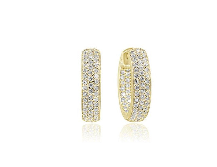 Sif Jakobs Earrings Imperia - 18k Gold Plated with White Zirconia - SJ-E1857-CZ-YG