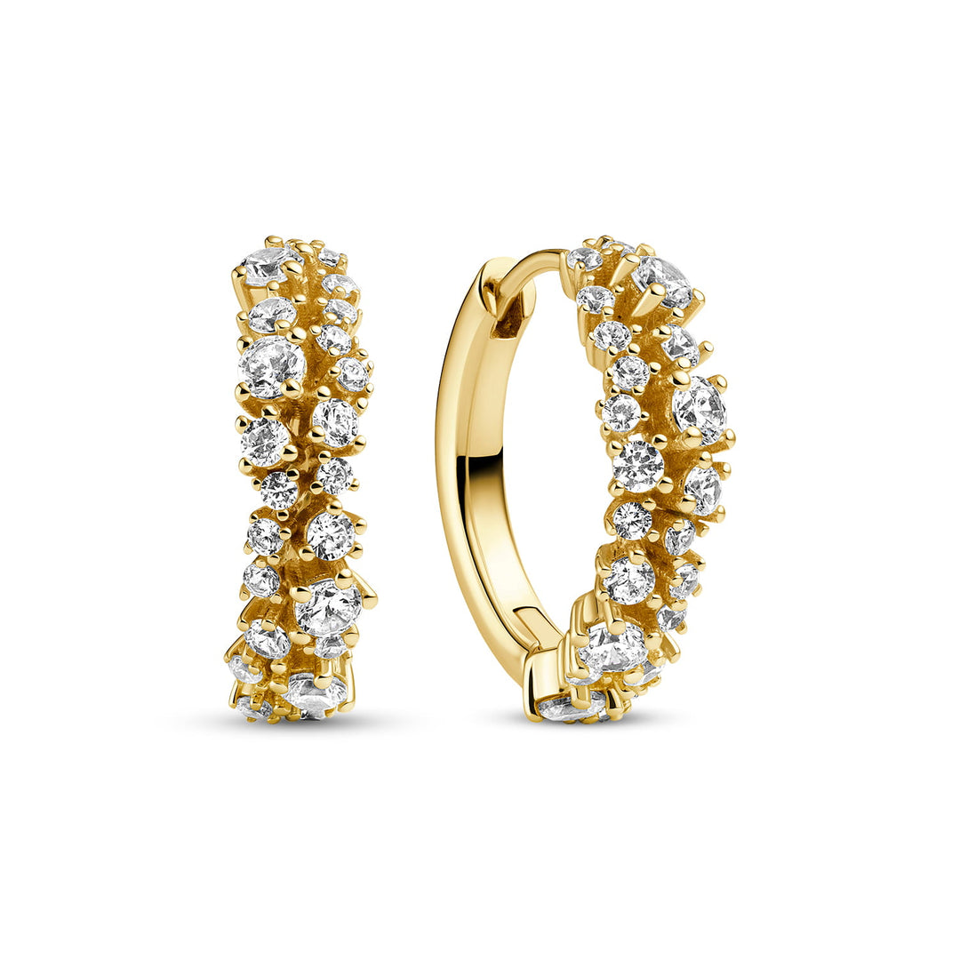 Sif Jakobs Cristallo Creolo Gold Earrings SJ-E2493-CZ-YG
