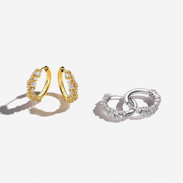 Sif Jakobs Cristallo Creolo Gold Earrings SJ-E2493-CZ-YG