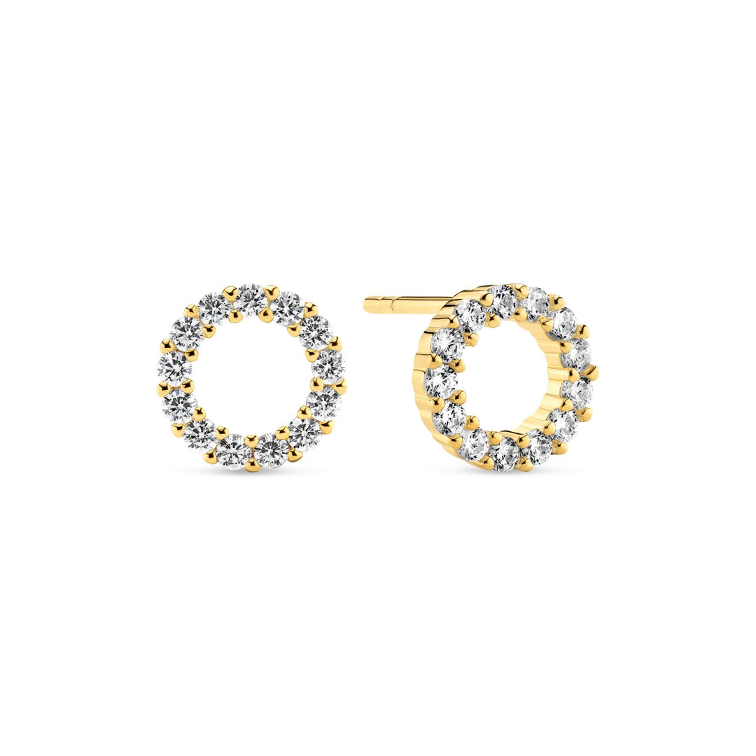 Sif Jakobs Biella Uno Piccolo White Zirconia Gold Earrings