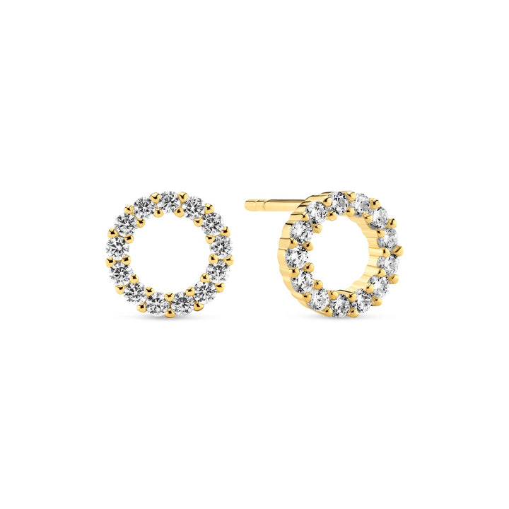 Sif Jakobs Biella Uno Piccolo White Zirconia Gold Earrings
