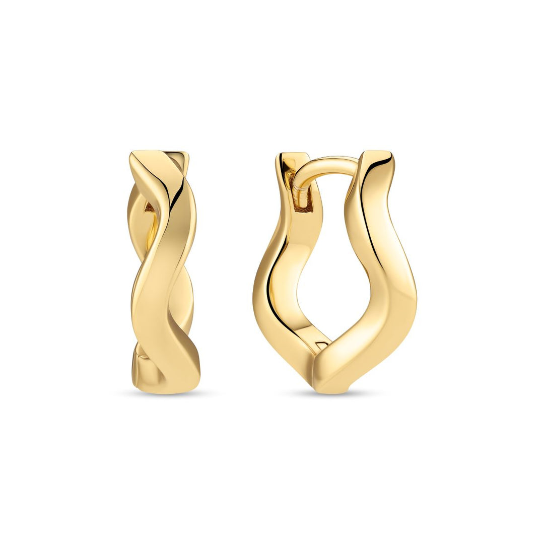 Sif Jakobs Ellera Waves Pianura Medio Gold Earrings - SJ-E3859-YG