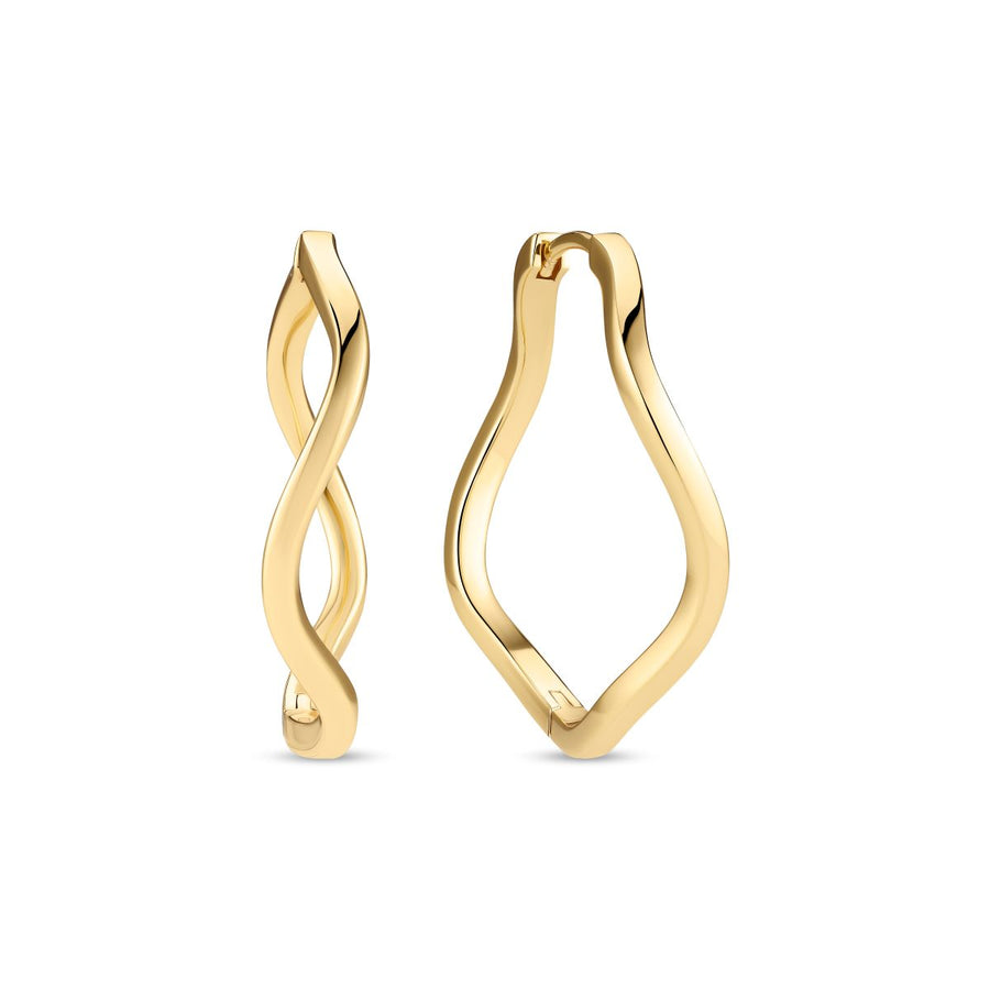 Sif Jakobs Ellera Waves Pianura X-Grande Earrings - Gold - SJ-E3879-YG