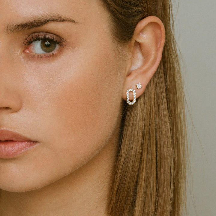 Sif Jakobs Roccanova Piccolo Earrings 18k Gold Plated with White Zirconia