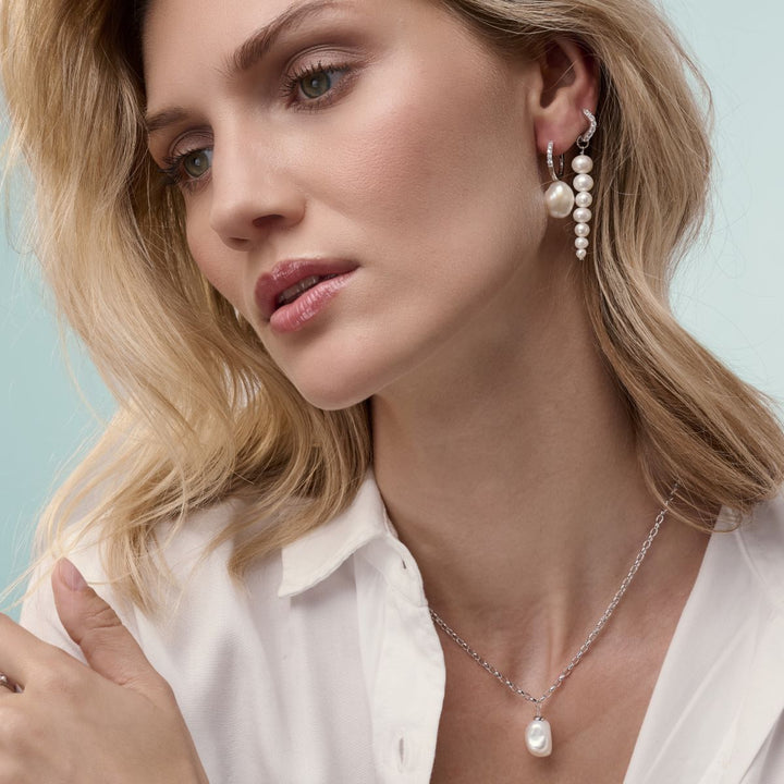 Sif Jakobs Padua Uno Pearl Necklace - Silver - SJ-N2455-P