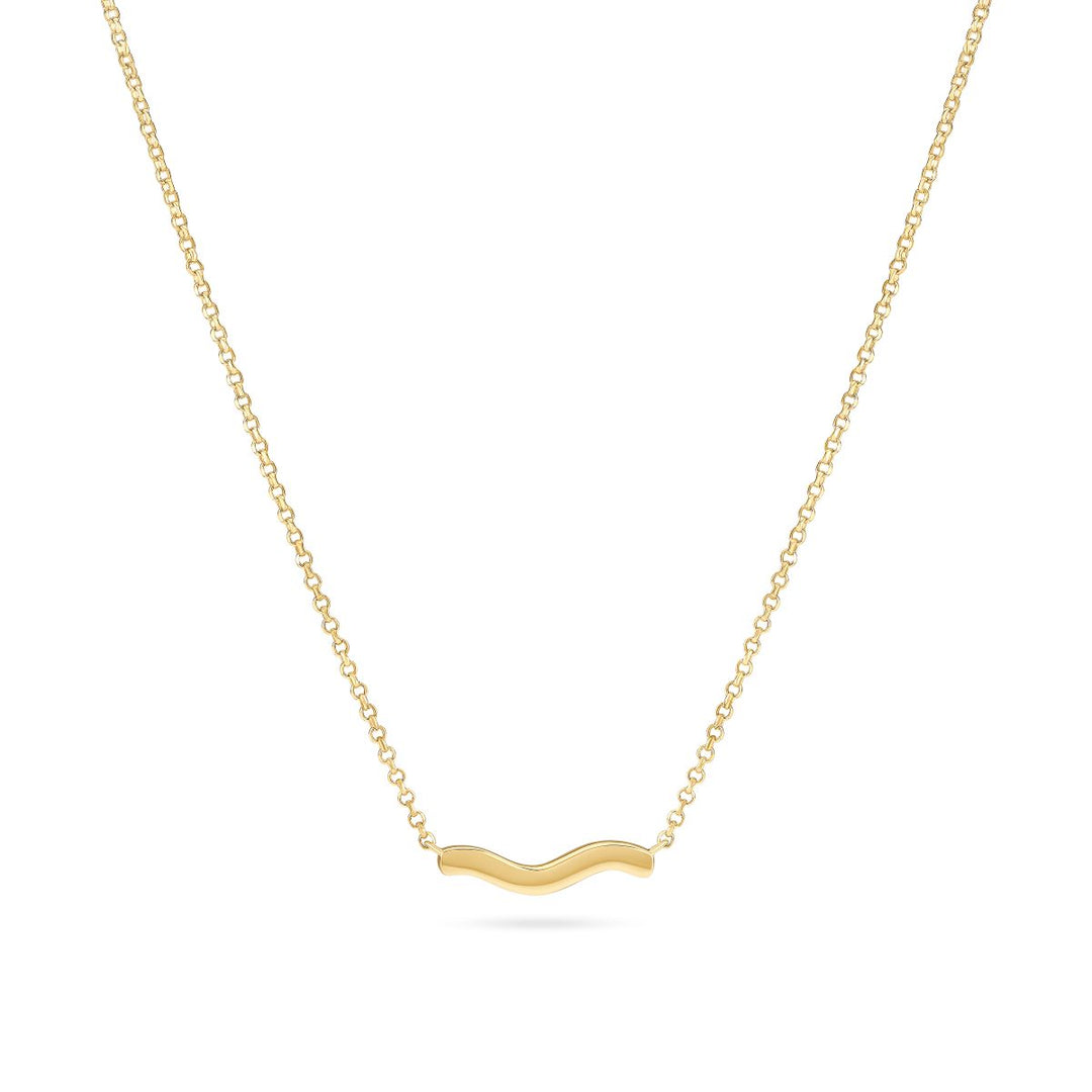 Sif Jakobs Ellera Waves Pianura Gold Necklace - SJ-N3859-YG