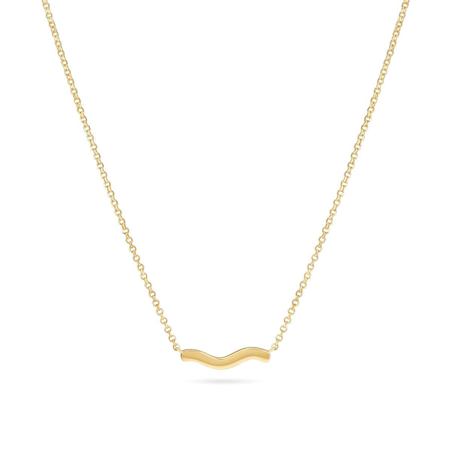 Sif Jakobs Ellera Waves Pianura Gold Necklace - SJ-N3859-YG