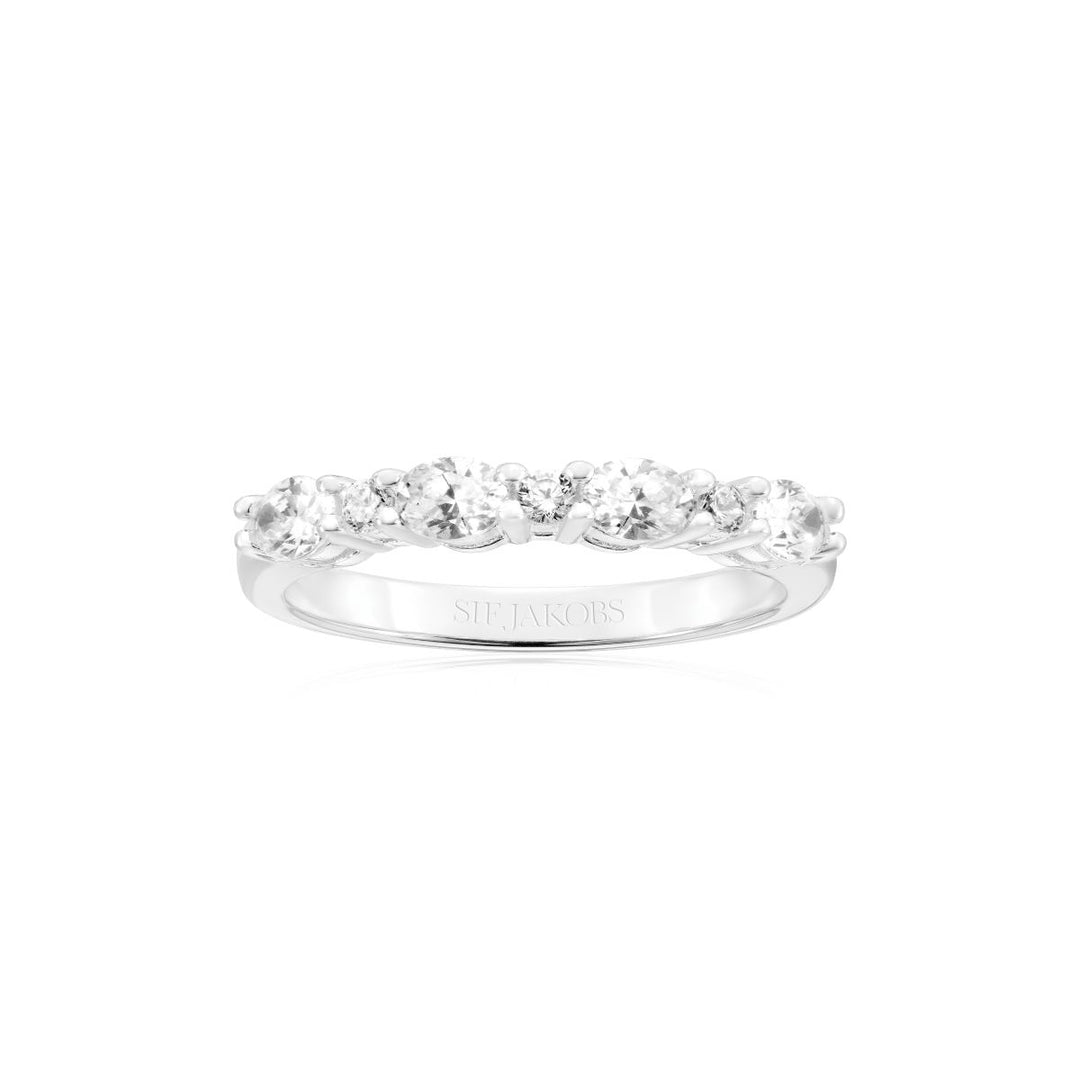 Sif Jakobs Ellera Ovale Ring - Silver with White Zirconia