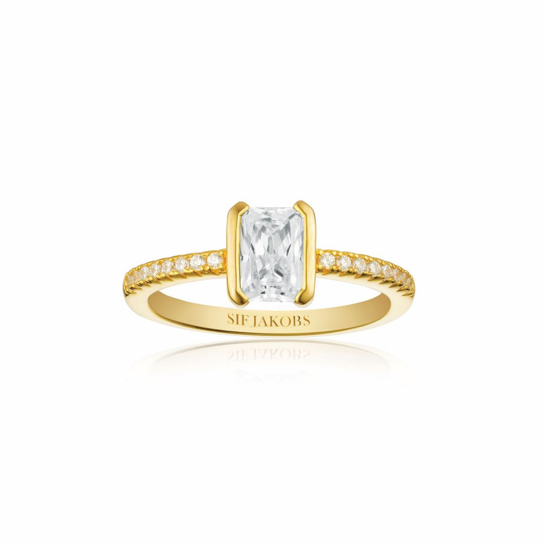 Sif Jakobs Roccanova Piccolo Ring - Gold with White Zirconia