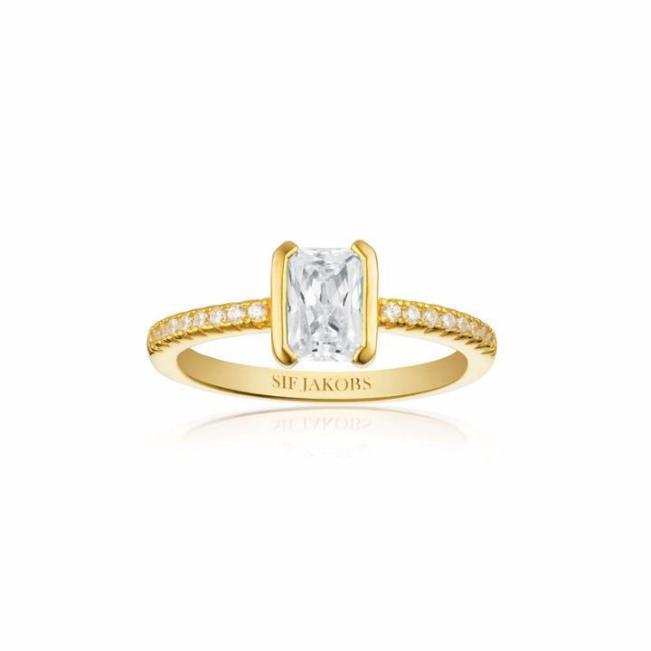 Sif Jakobs Roccanova Piccolo Ring - Gold with White Zirconia