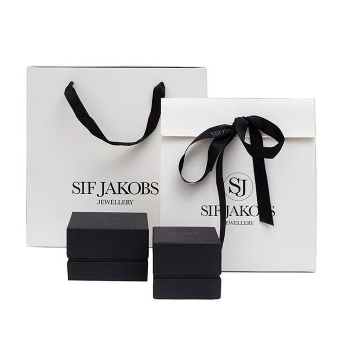 Sif Jakobs Ivrea Tre Necklace - Gold with Multicolour Zirconia