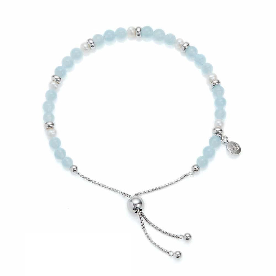 Jersey Pearl Sky Bracelet - Scatter in Aquamarine - 1877854