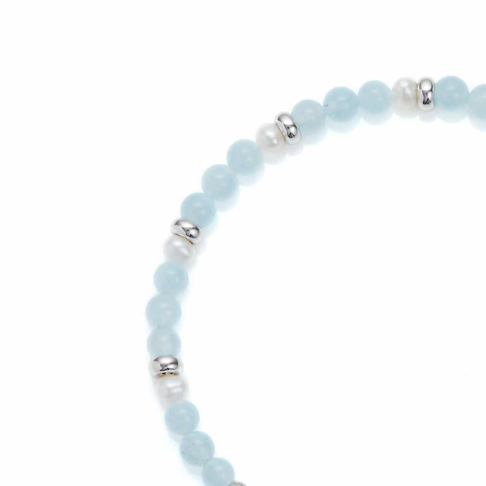 Jersey Pearl Sky Bracelet - Scatter in Aquamarine - 1877854