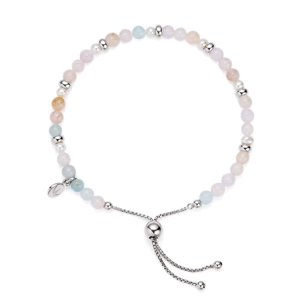 Jersey Pearl Sky Bracelet - Scatter Style in Beryl and Silver 1827927