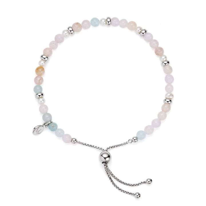 Jersey Pearl Sky Bracelet - Scatter Style in Beryl and Silver 1827927