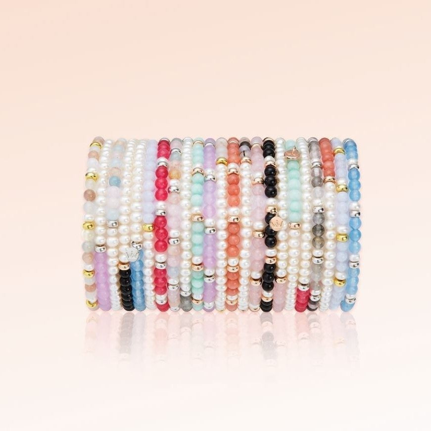 Jersey Pearl Sky Bracelet - Bar Style in Beryl