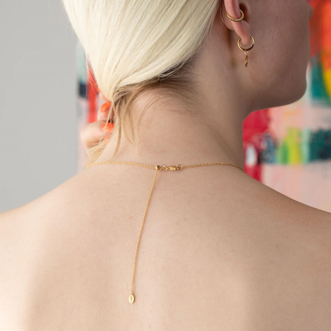 Scream Pretty Starburst Necklace with Slider Clasp - Gold