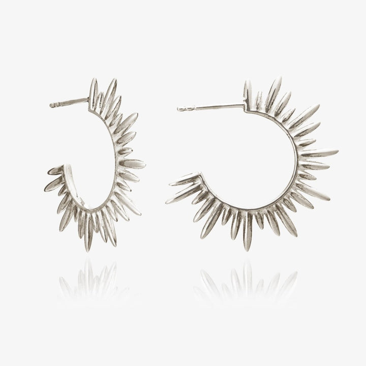 Rachel Jackson Electric Goddess Medium Hoop Earrings Silver SNE27S