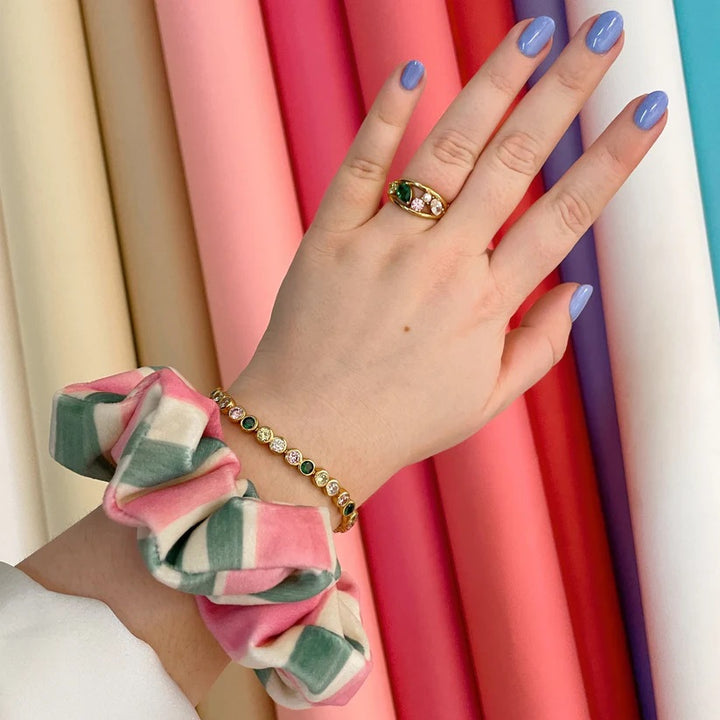 Amelia Scott Sofia Cluster Gold Ring with Flamingo Zirconia