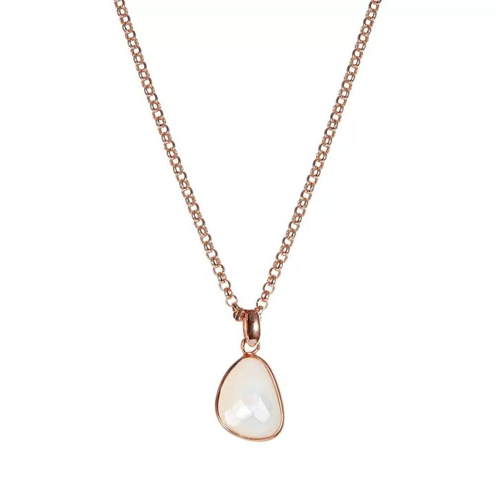 Jersey Pearl Sorel Mother of Pearl Pendant Rose Gold Plated 