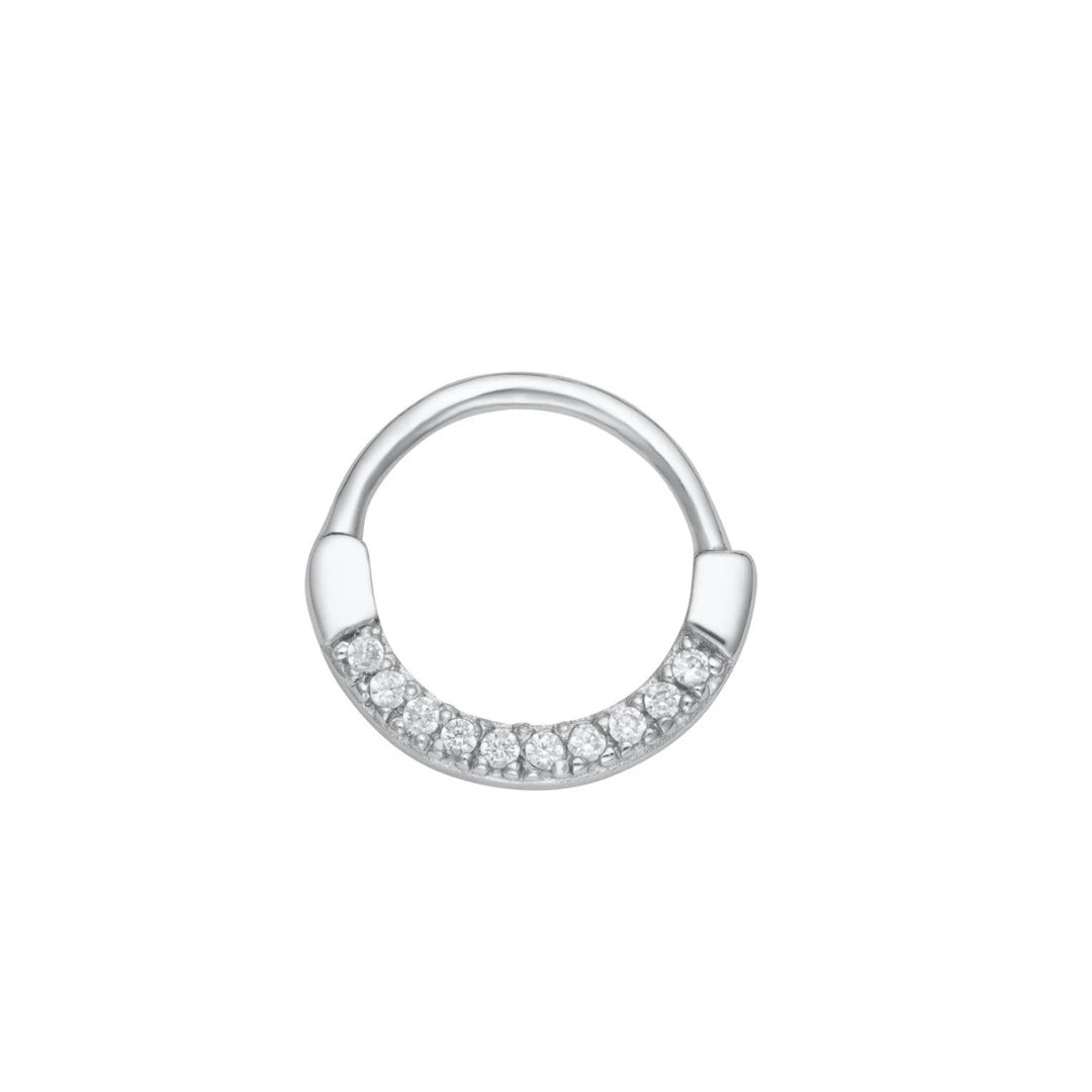 Scream Pretty Sparkling Daith Hoop Single Earring - Silver