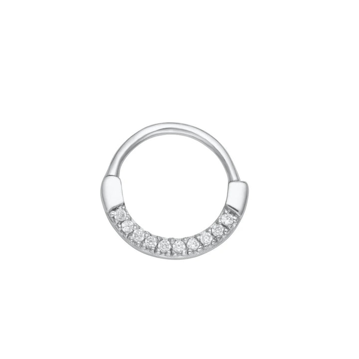 Scream Pretty Sparkling Daith Hoop Single Earring - Silver