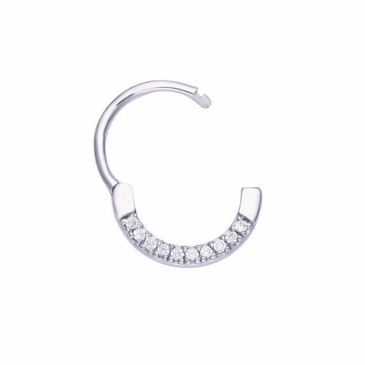 Scream Pretty Sparkling Daith Hoop Single Earring - Silver