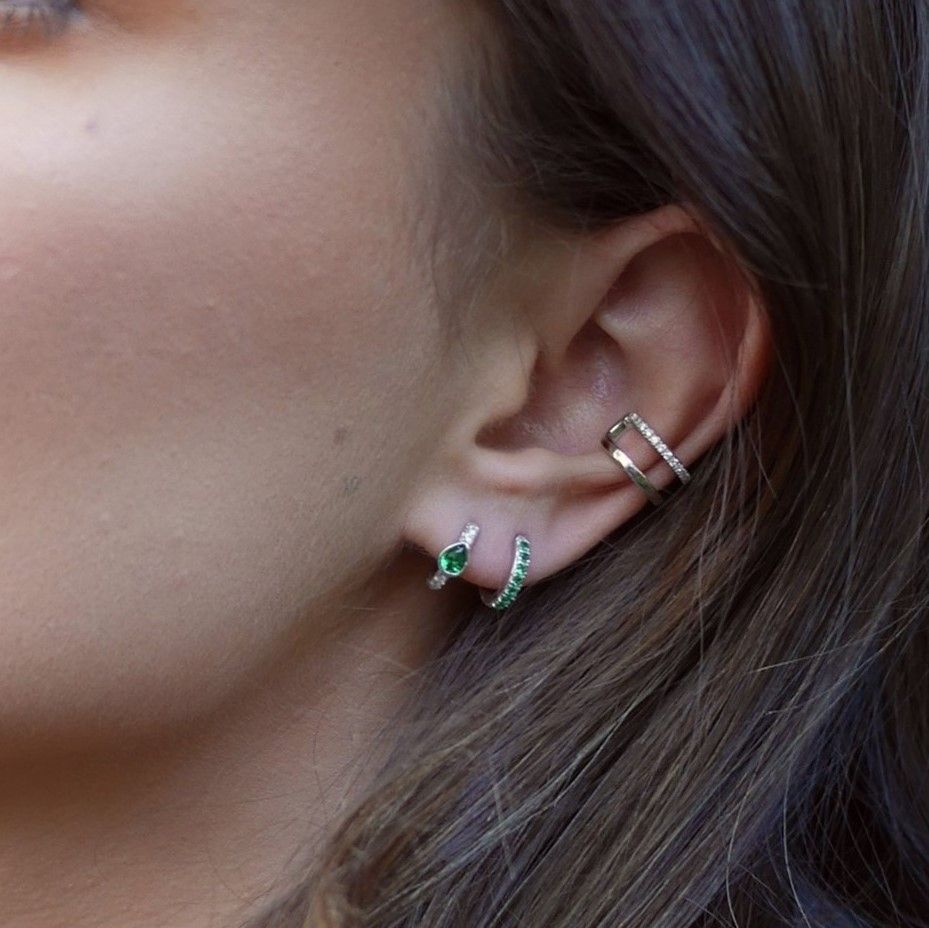 Scream Pretty Double Band Ear Cuff - Silver SPS-280