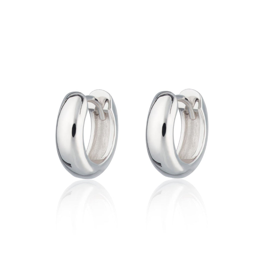 Scream Pretty Chunky Huggie Hoop Earrings - Silver SPS-272