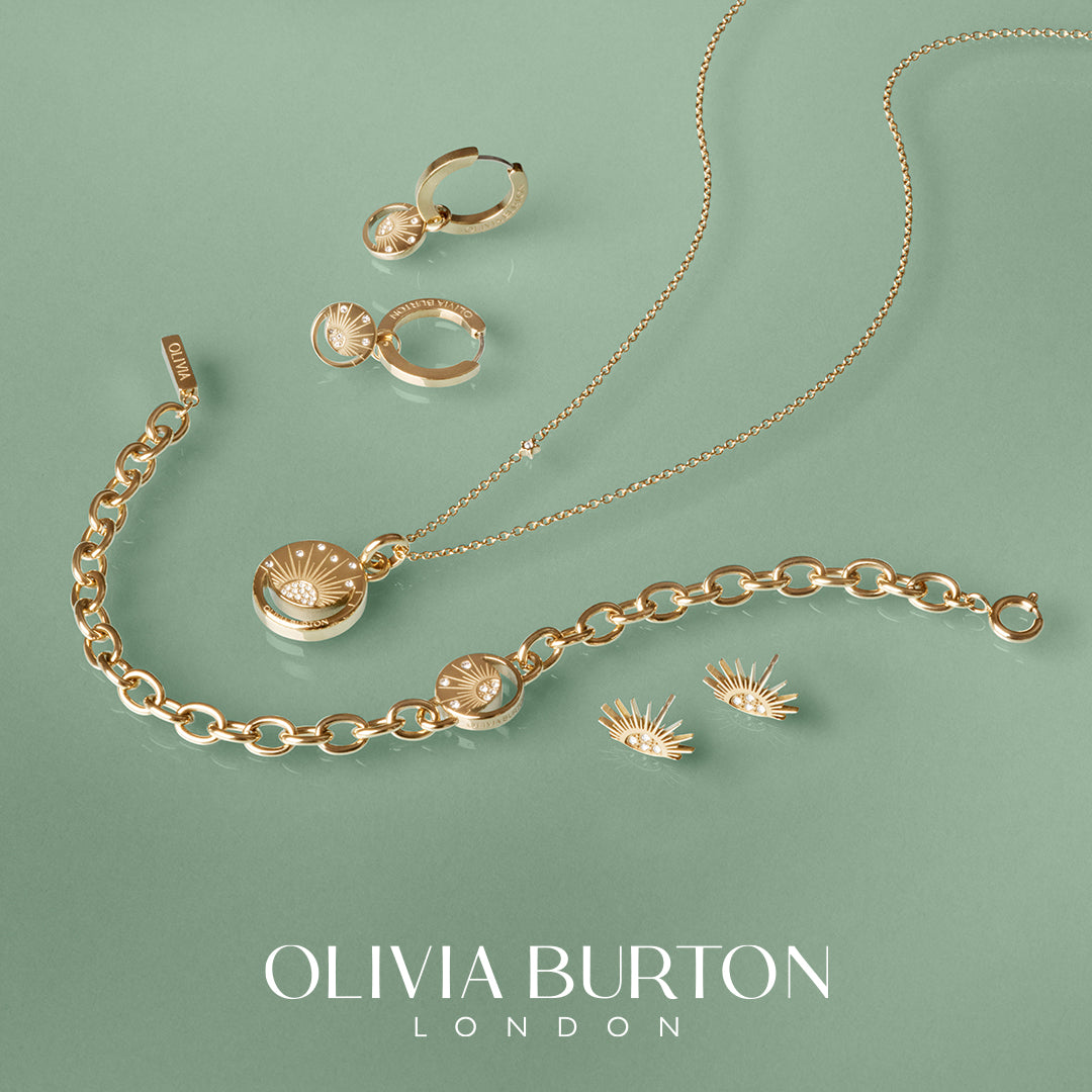 Olivia Burton Sun and Moon Disc Gold Link Bracelet - 24100160