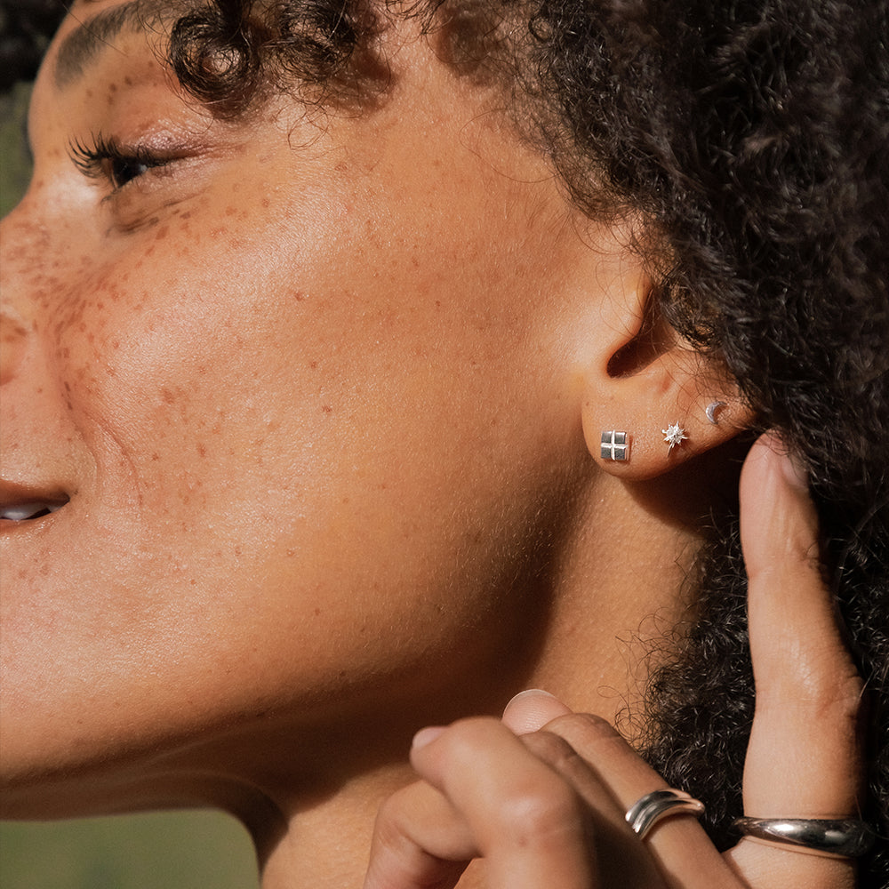 Daisy Super Star Stud Earrings - Silver