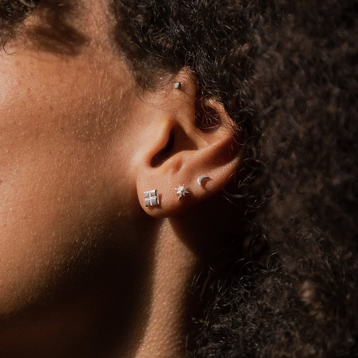 Daisy Super Star Stud Earrings - Silver
