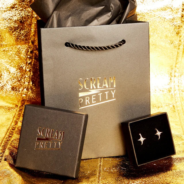 Scream Pretty Starburst Huggie Hoop Earrings - Gold