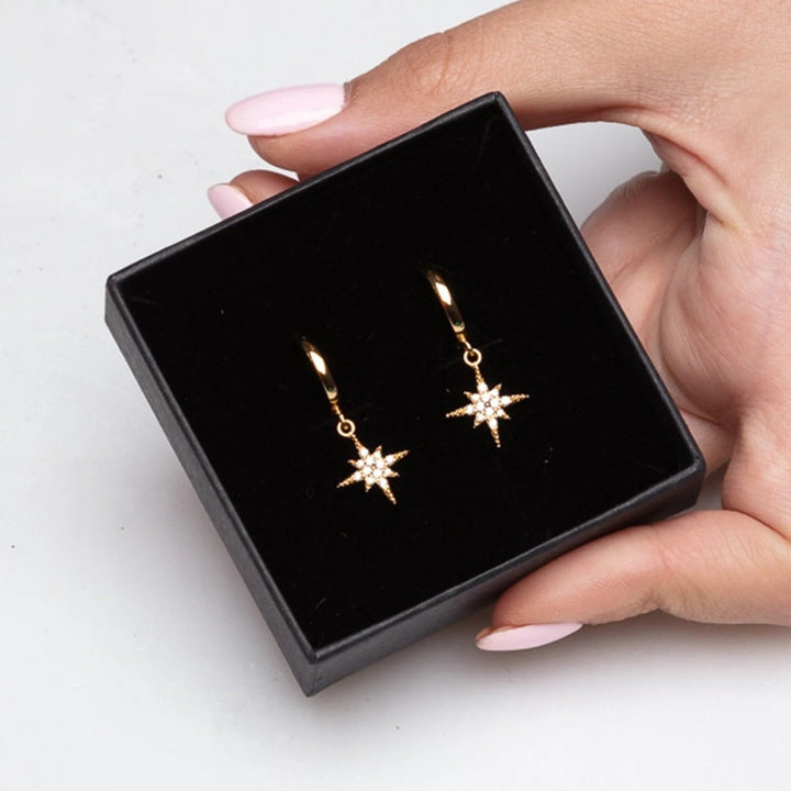 Scream Pretty Starburst Hoop Earrings - Gold SPEDGS41-PV