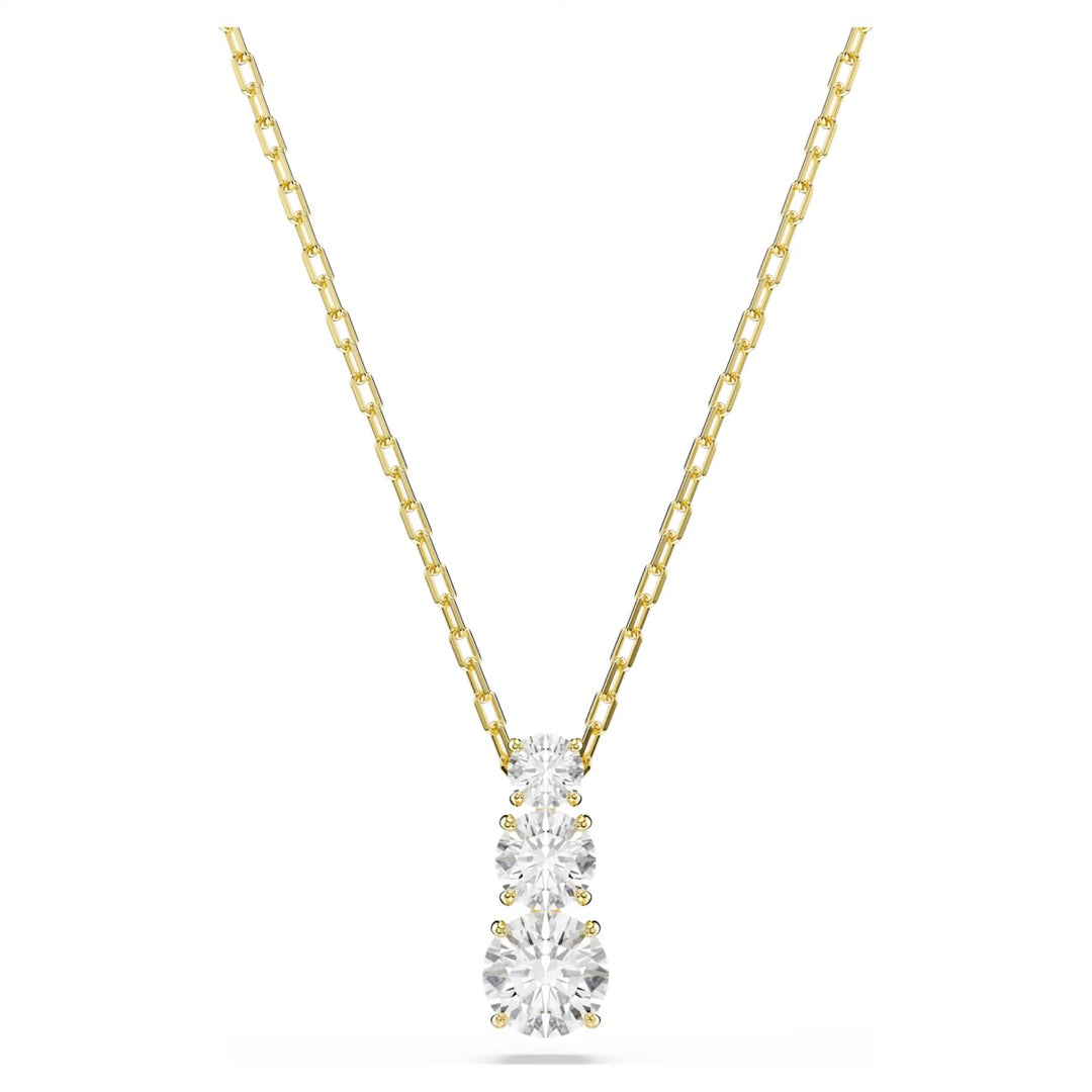 Swarovski Attract Trilogy Round Pendant - White with Gold Tone Plating 5723298
