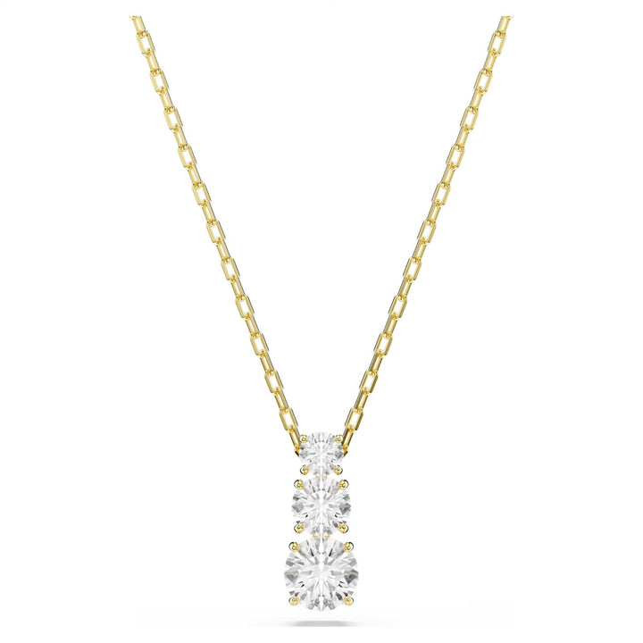 Swarovski Attract Trilogy Round Pendant - White with Gold Tone Plating 5723298