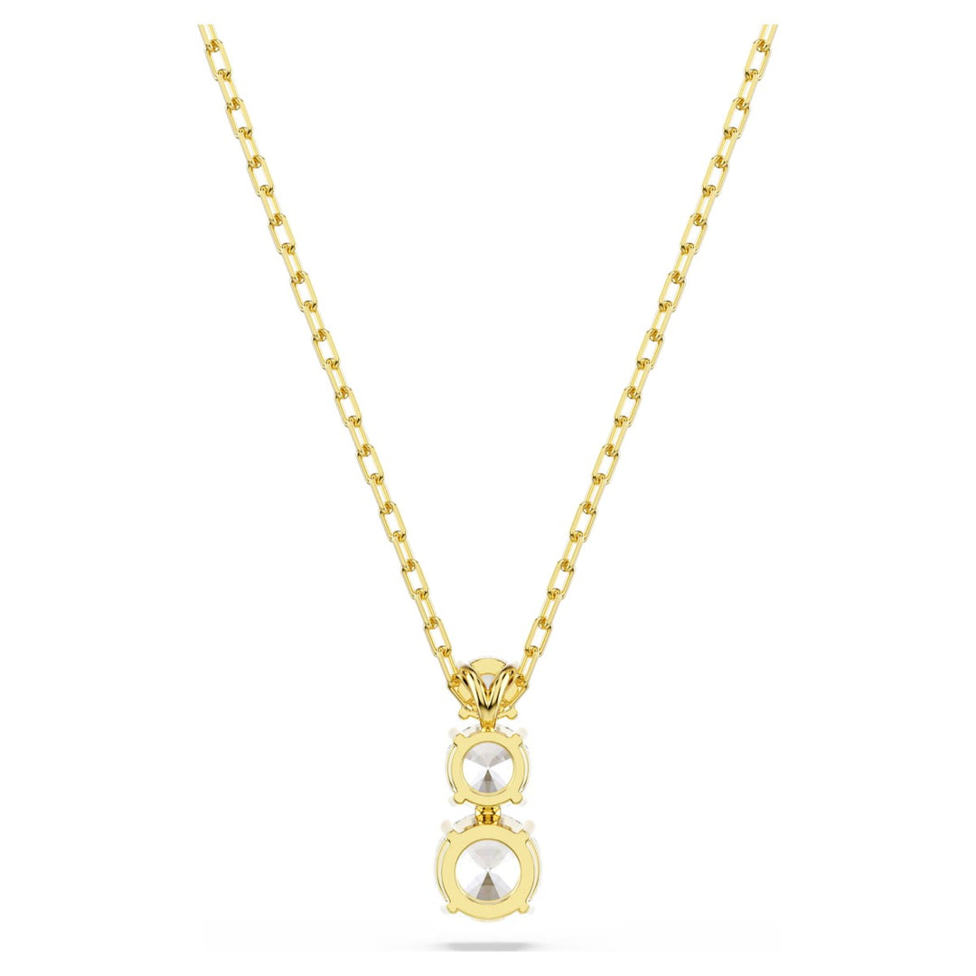 Swarovski Attract Trilogy Round Pendant - White with Gold Tone Plating 5723298