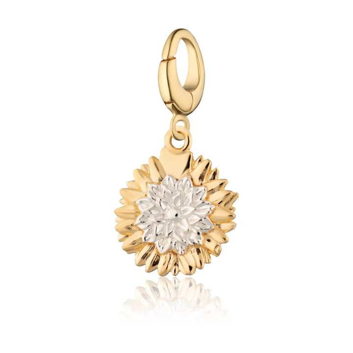 Lily Charmed Sunflower Charm Gold - item number CSGSF