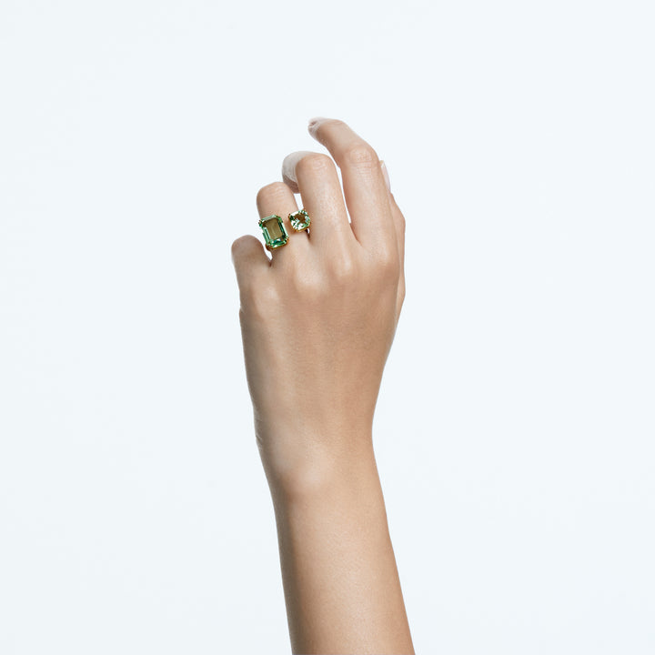 Niche Jewellery Swarovski Millenia Octagon Cut Green Gold Tone Plated detail