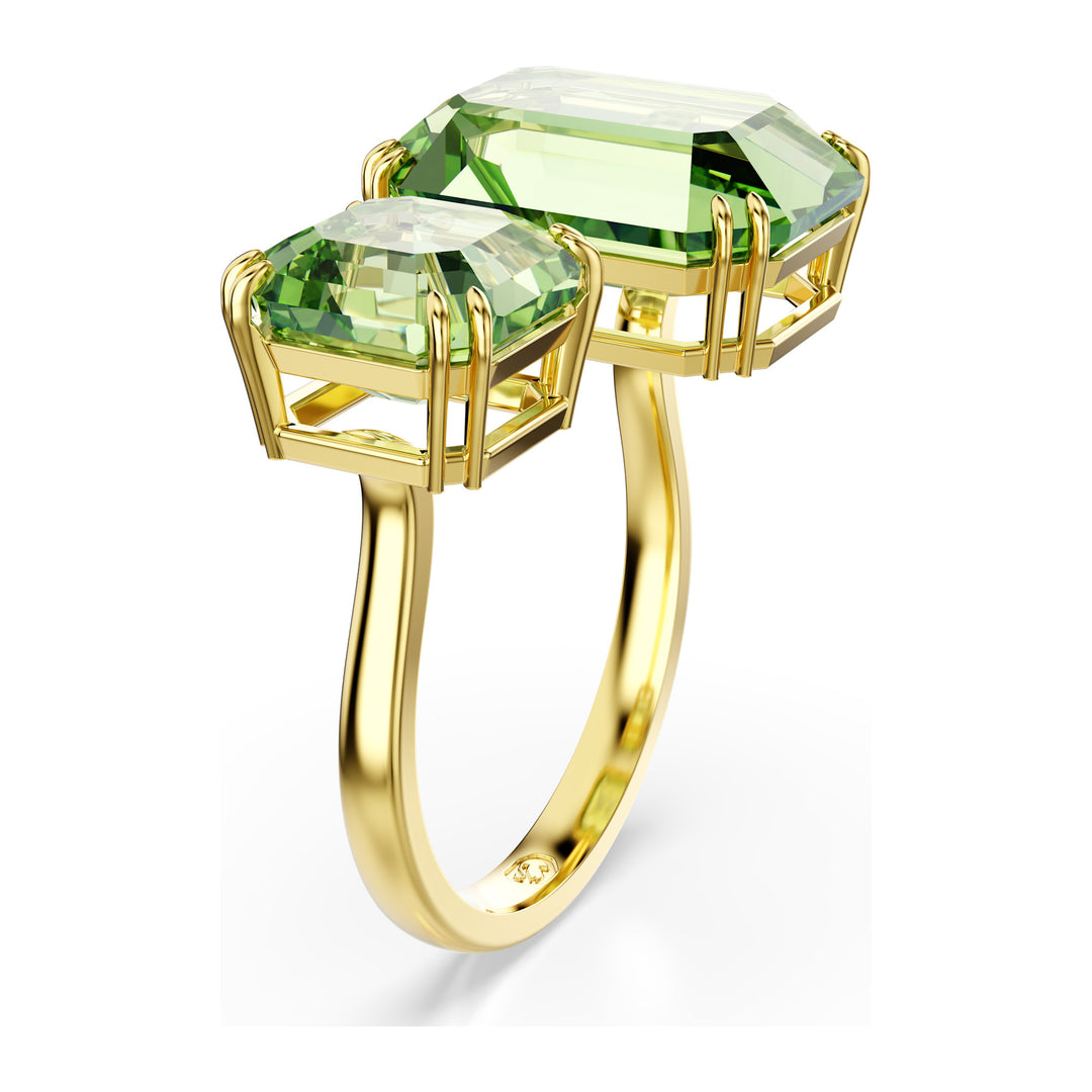 Niche Jewellery Swarovski Millenia Octagon Cut Green Gold Tone Plated detail
