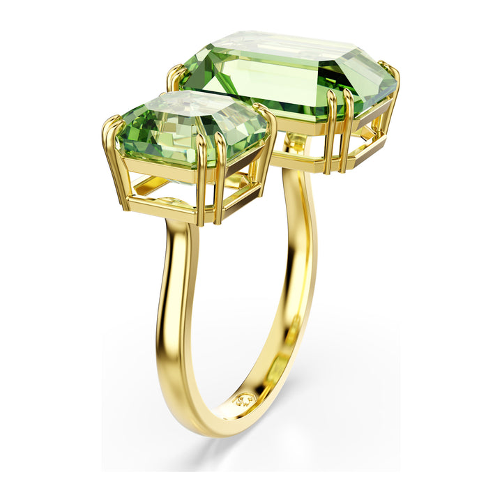 Niche Jewellery Swarovski Millenia Octagon Cut Green Gold Tone Plated detail